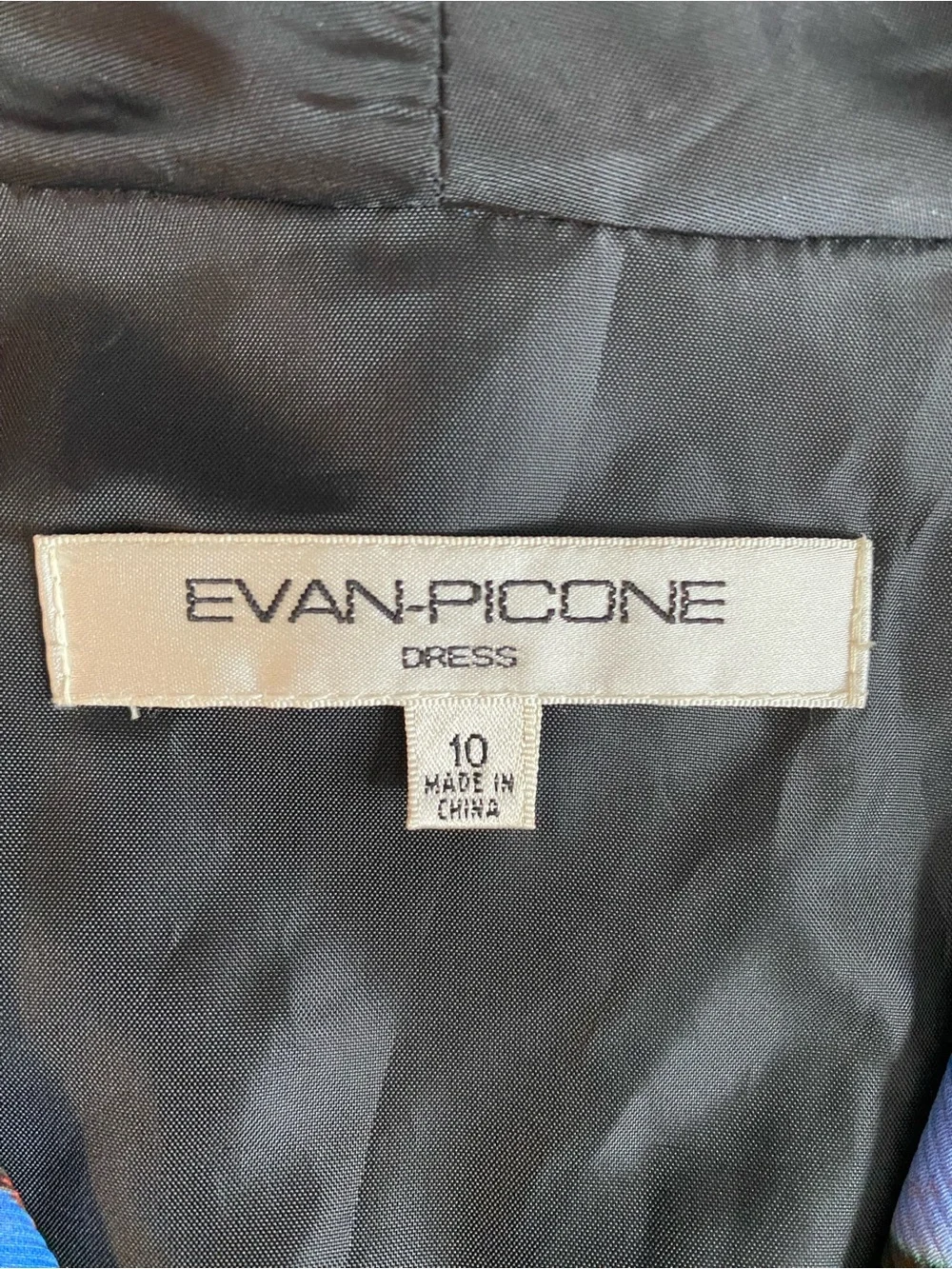 Evan Picone Lined Sleeveless Dress Mango Symphony Multicolor Size 10 NWT